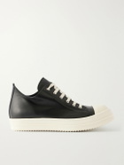 Rick Owens - Ramones Full-Grain Leather and Rubber Sneakers - Black