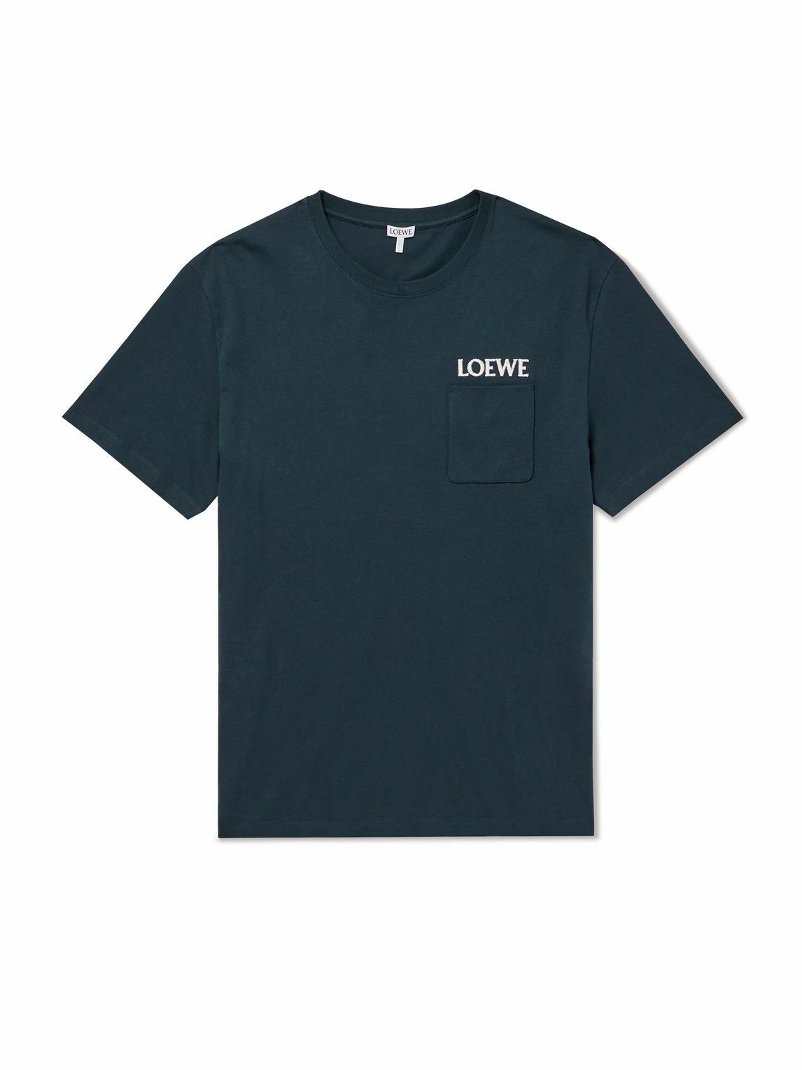 Loewe Men's Anagram Fake Pocket T-Shirt in Black Loewe