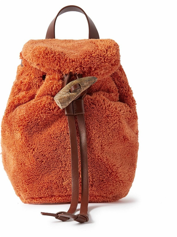 Photo: Acne Studios - Leather-Trimmed Fleece Backpack