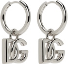 Dolce & Gabbana Silver Logo Earrings