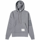 Thom Browne Men's Tonal 4 Bar Knitted Hoodie in Light Grey