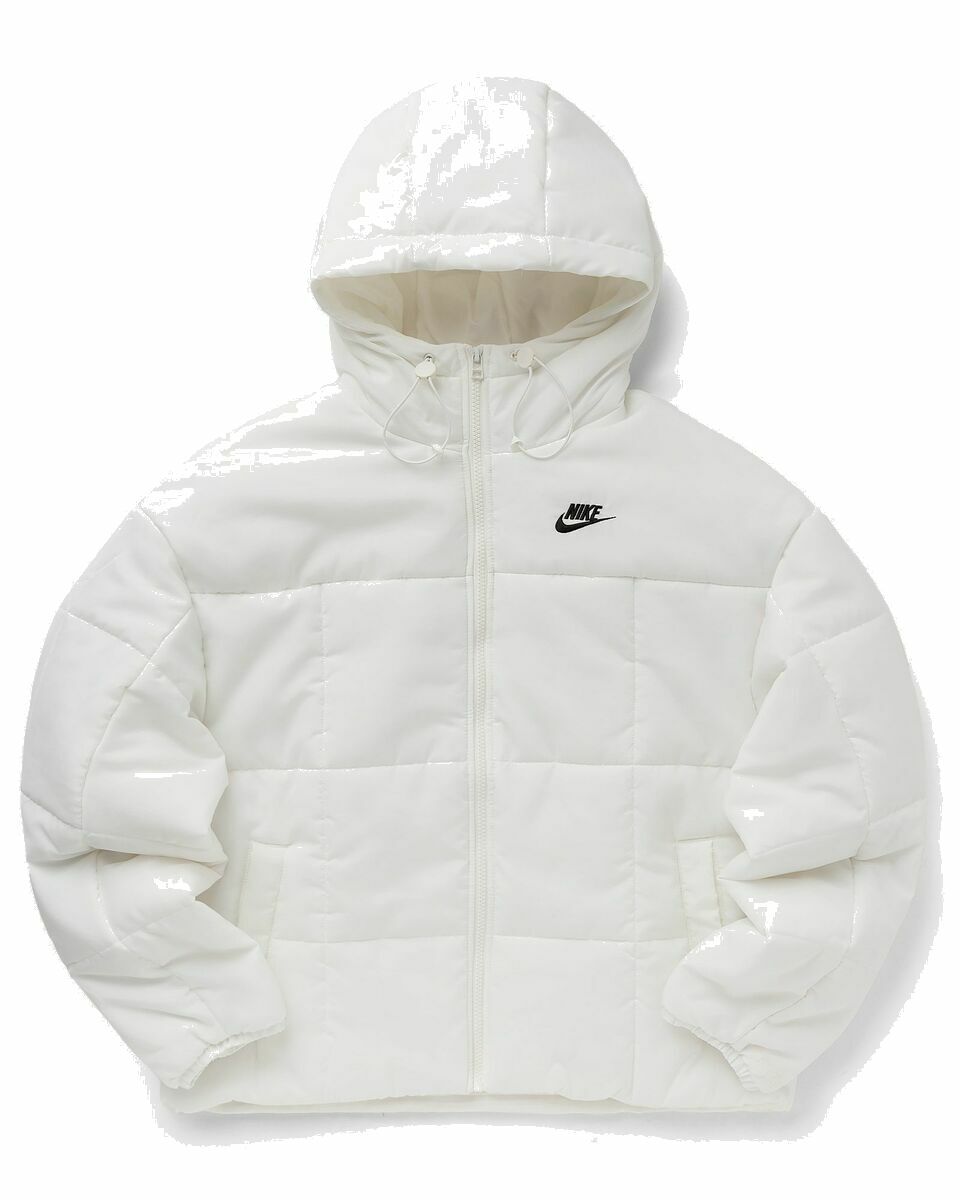 Nike white padded jacket hotsell