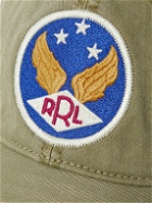 RRL - Logo-Appliquéd Herringbone Cotton-Twill Baseball Cap