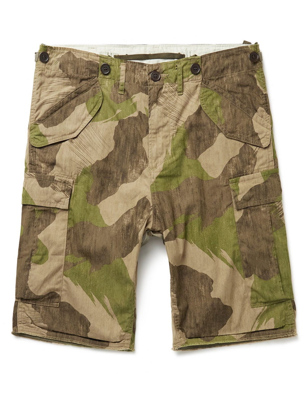 Visvim - Eiger Camouflage-Print Cotton-Blend Cargo Shorts - Green 