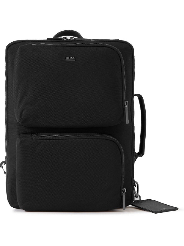 Photo: Hugo Boss - Leather-Trimmed Shell Backpack