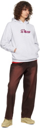 Dime Gray Pixel Cursive Hoodie