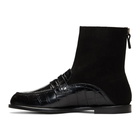 Loewe Black Croc Sock Boots