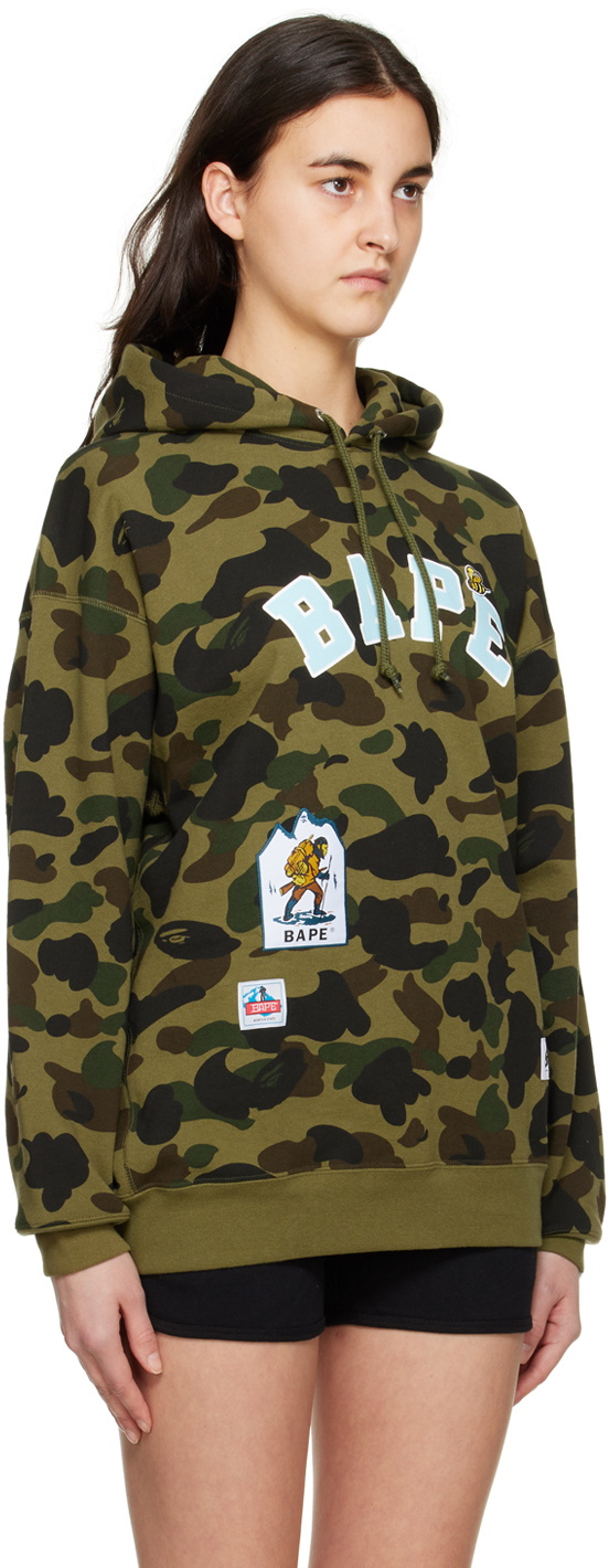 BAPE Green Multi Label 1st Hoodie A Bathing Ape