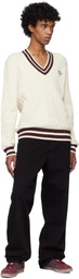 Fred Perry Off-White Cable Knit Tennis Sweater