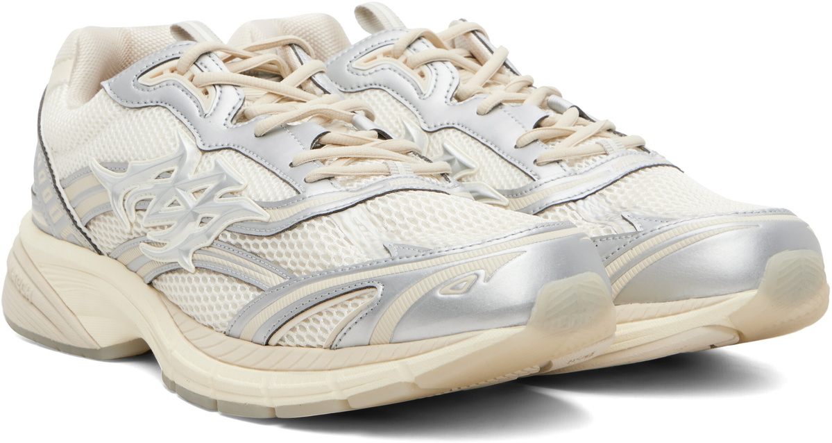 AMIRI Gray & White Metallic M-Tech Sneakers