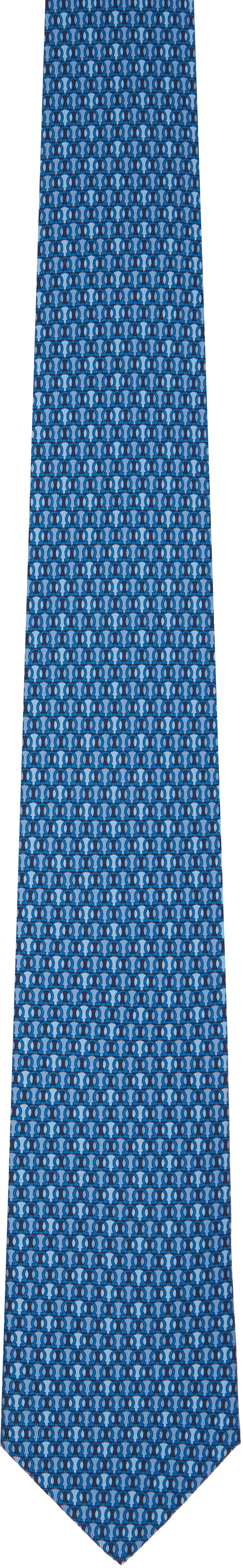 Ferragamo Blue Silk Tie