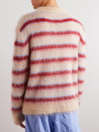 Marni - Striped Mohair-Blend Sweater - Neutrals