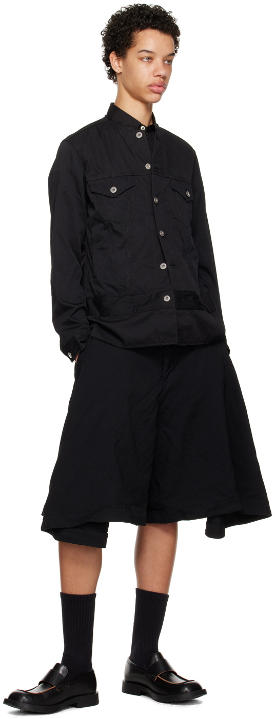Black Comme des Garçons Black Collarless Jacket