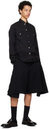 Black Comme des Garçons Black Collarless Jacket