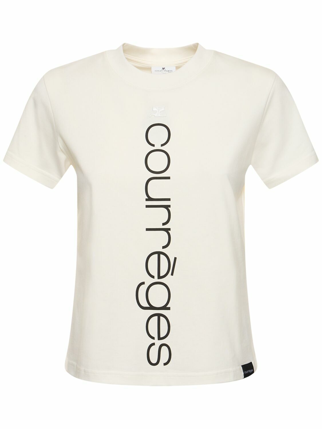 期間限定価格商品 Logo - COURREGES Cotton Courreges T-shirt Jersey Tシャツ(半袖/袖なし)