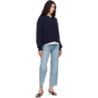 ANINE BING Navy Lee Polo