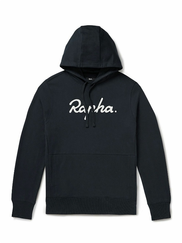 Photo: Rapha - Slim-Fit Logo-Embroidered Cotton-Jersey Hoodie - Black