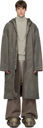 Rick Owens Gray Tower Wide Mac Coat
