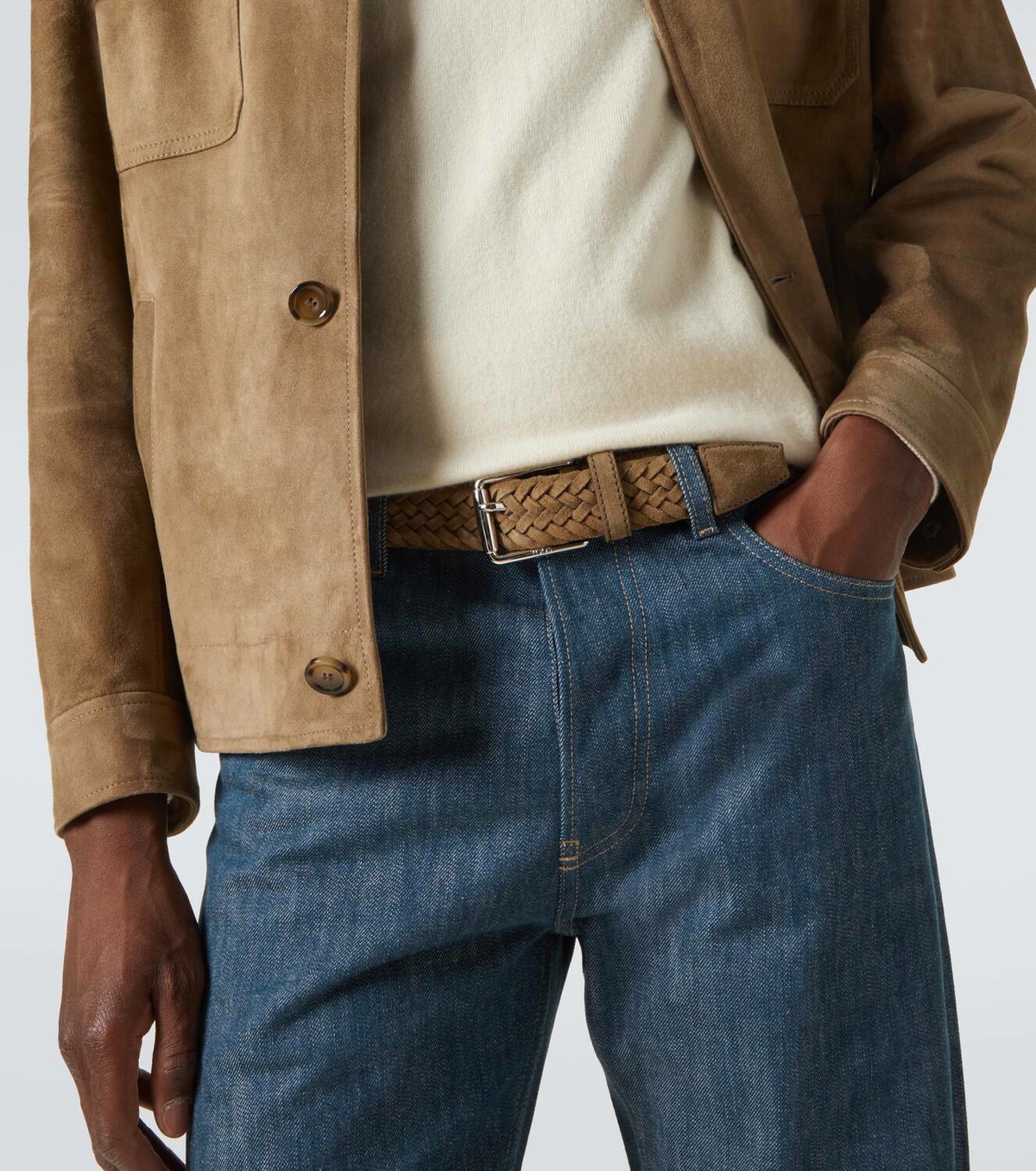 Tod's Braided suede belt