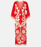 Eres Belted printed silk kaftan