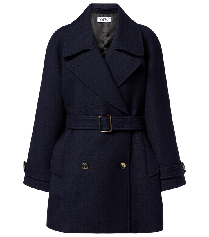 Photo: Loewe Belted double-breasted wool coat
