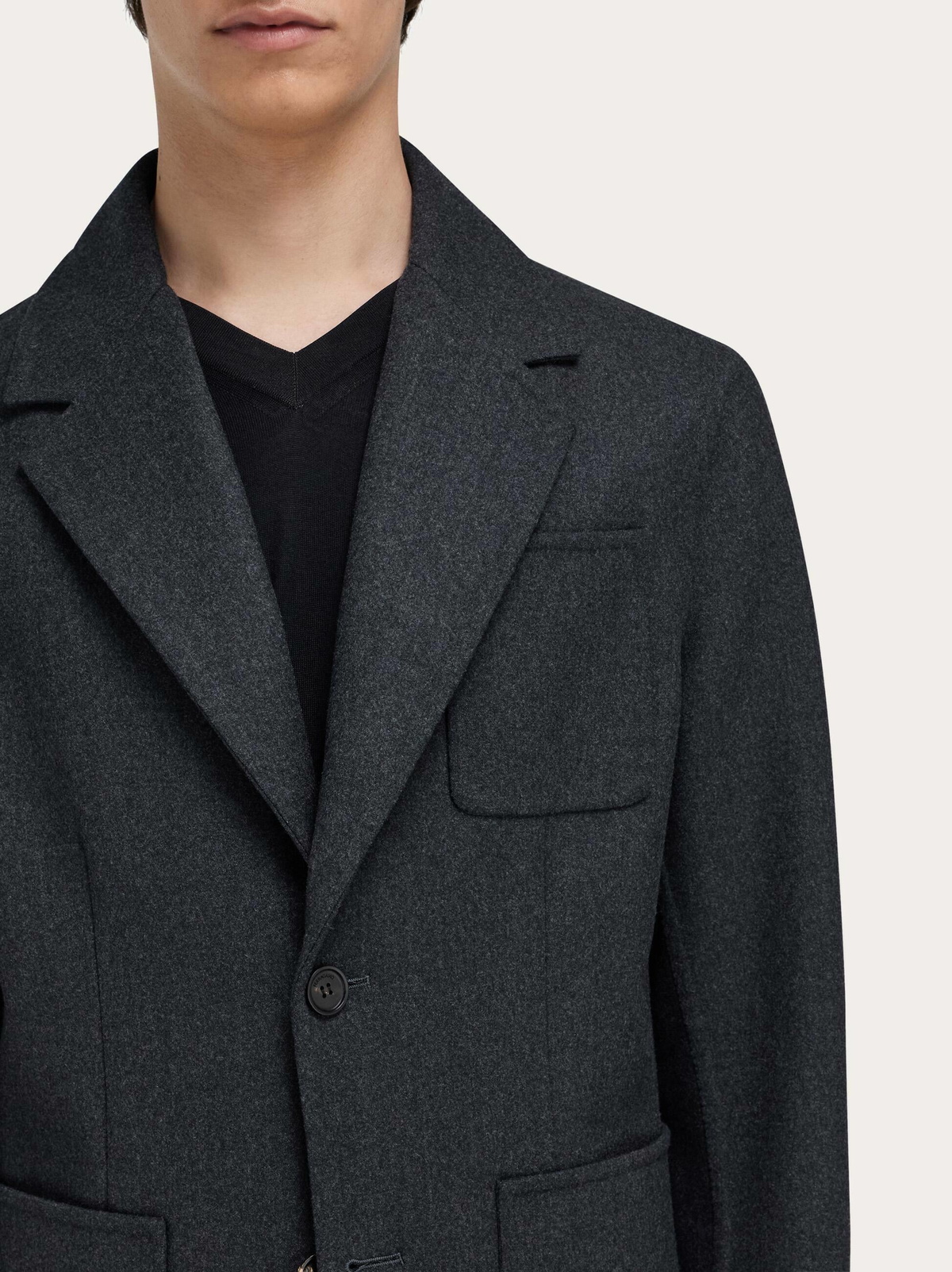 Ferragamo Mens Single breasted blazer in Grey