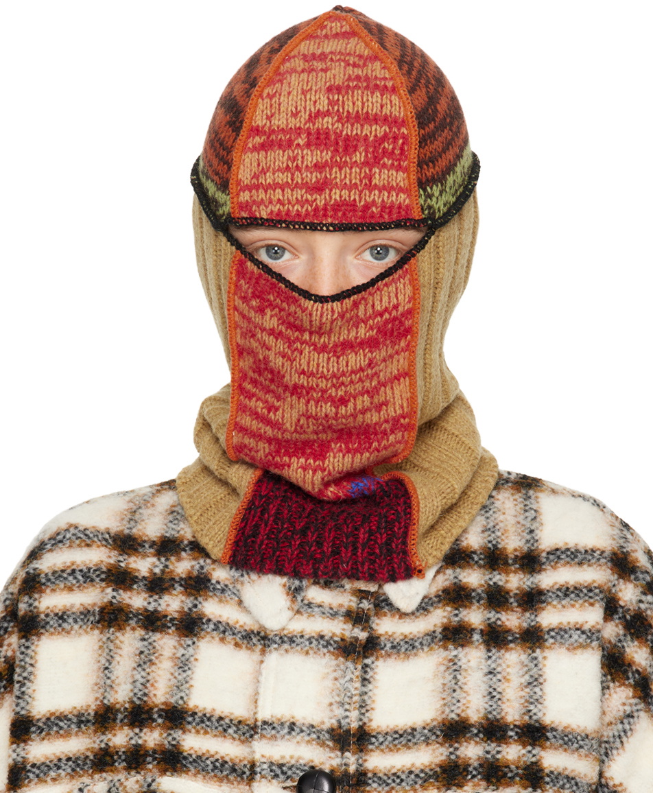 Marni Off-White & Yellow Wool Ears Balaclava Marni