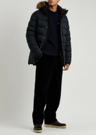 Moncler Clunye Hooded Quilted Nylon Parka Navy
