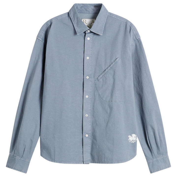 Photo: Ranra Men's Field Cotton Long Sleeve Shirt in Folkstone Grey
