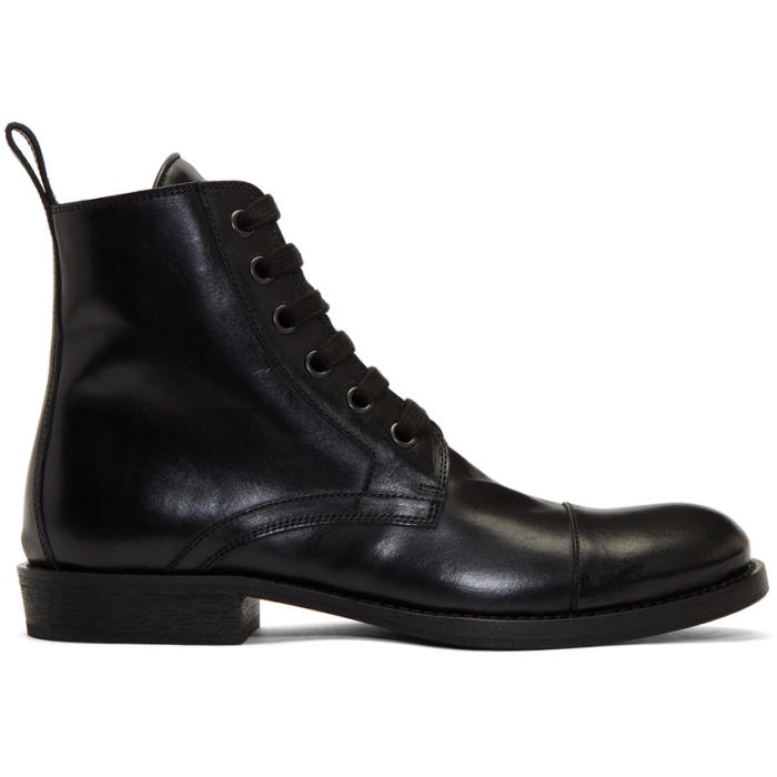 Photo: Ann Demeulemeester Black Maine Lace-Up Boots
