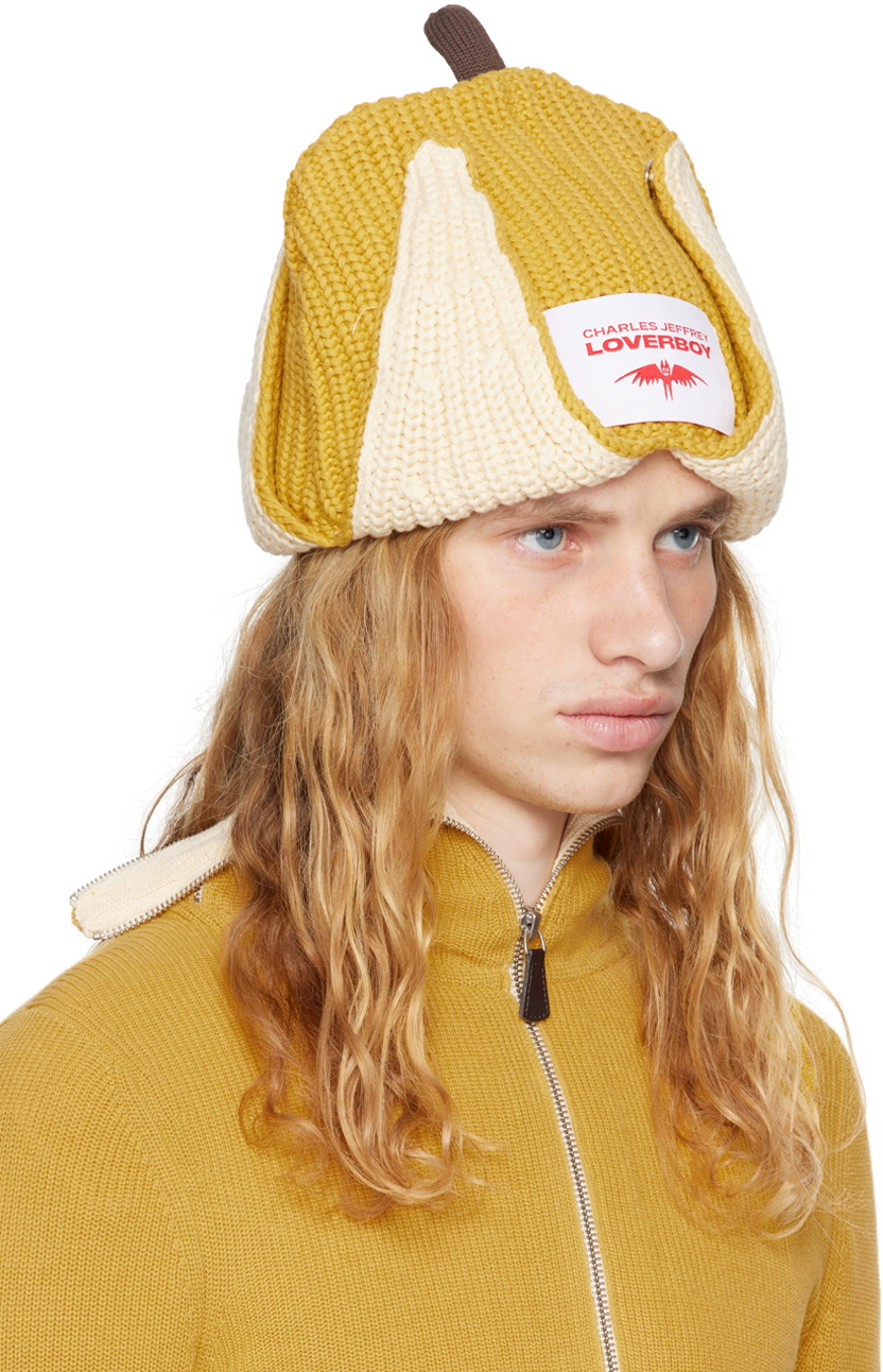 Charles Jeffrey LOVERBOY Yellow Chunky Banana Beanie Charles