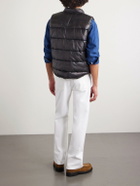 RRL - Reversible Quilted Leather Gilet - Black