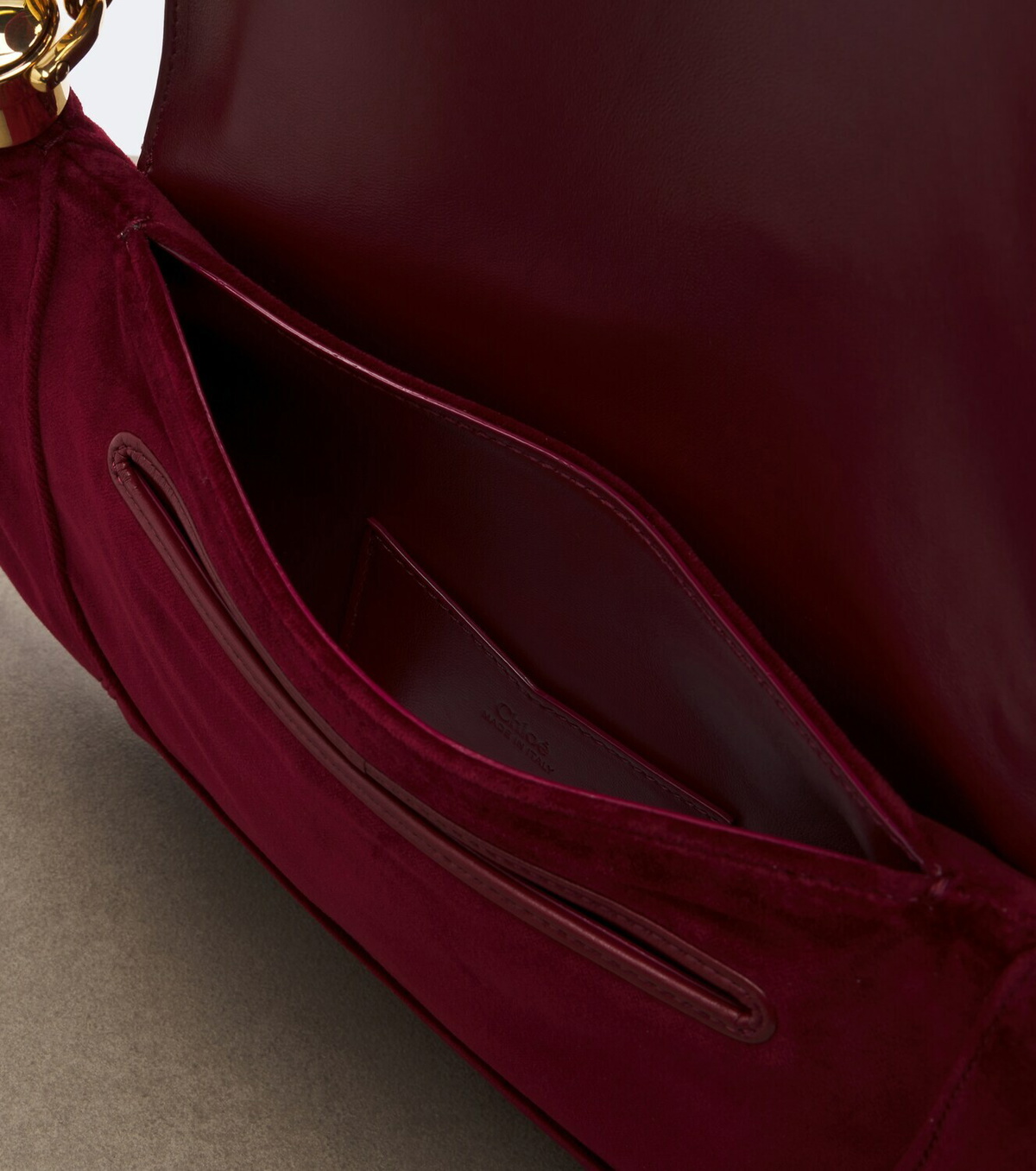 Chloé Marcie Foulard Small velvet shoulder bag