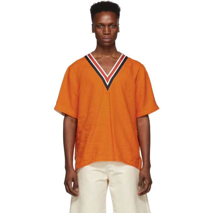 Photo: Linder Orange Stanley V-Neck T-Shirt