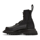 Julius Black Leather Lace-Up Boots