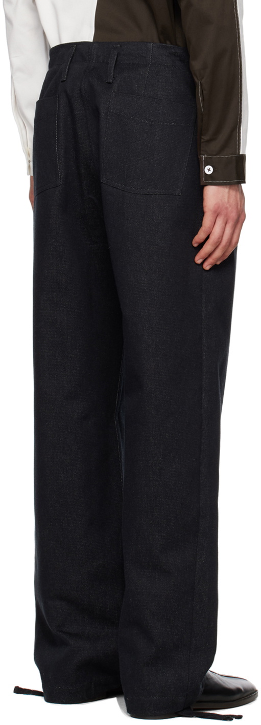 3MAN Black Drawstring Trousers