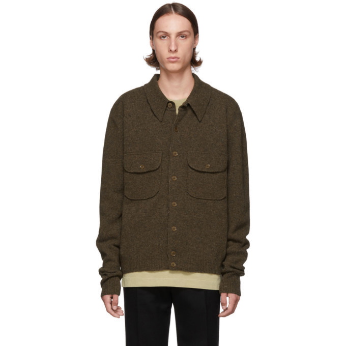 Photo: Lemaire Brown Knitted Military Shirt Jacket