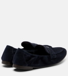 Tory Burch Logo suede loafers