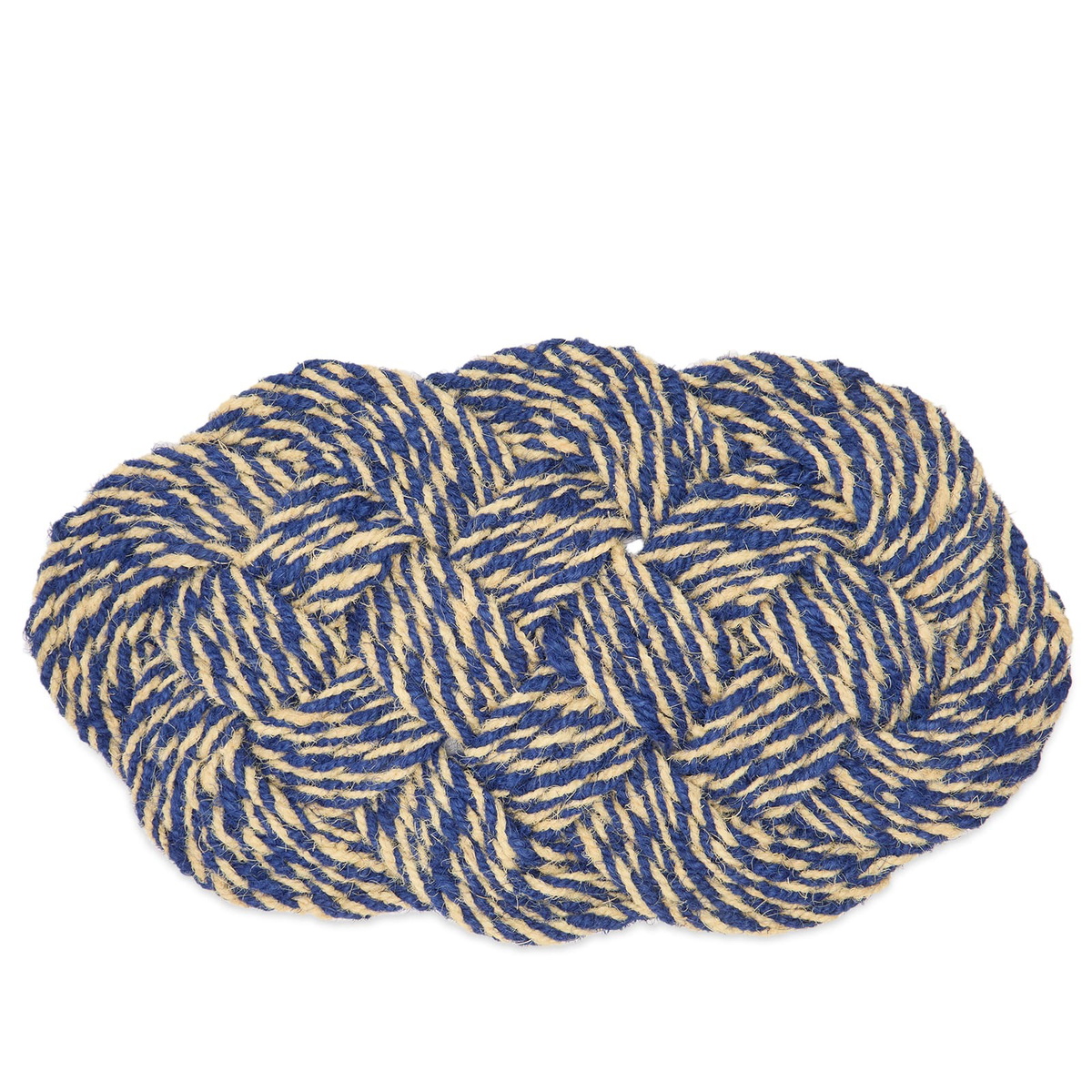 HAY Coco Door Mat - Swirl in Blue/Off-White 