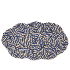 HAY Coco Door Mat - Swirl in Blue/Off-White 