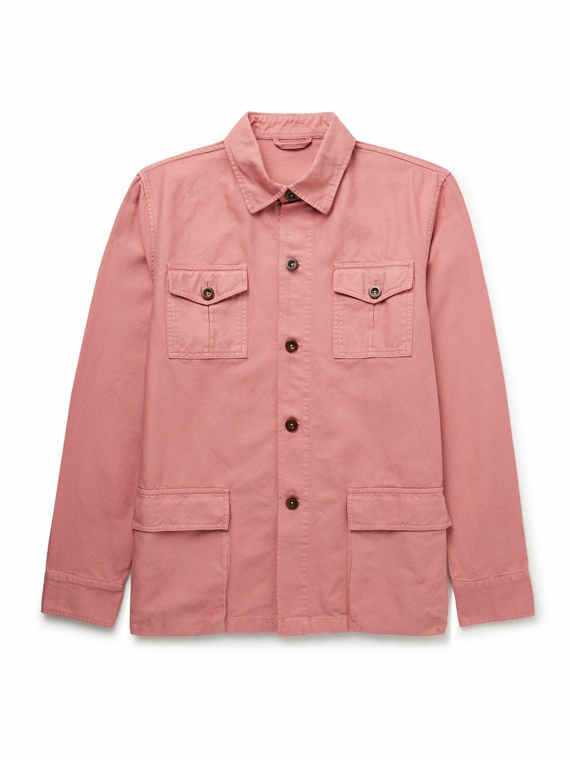 Sid Mashburn - Pigment-Dyed Cotton-Canvas Overshirt - Pink
