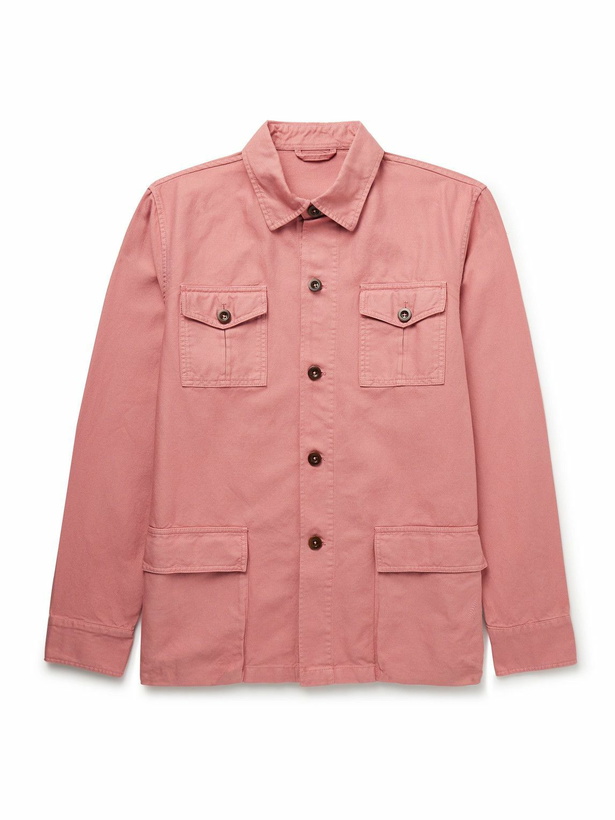 Photo: Sid Mashburn - Pigment-Dyed Cotton-Canvas Overshirt - Pink