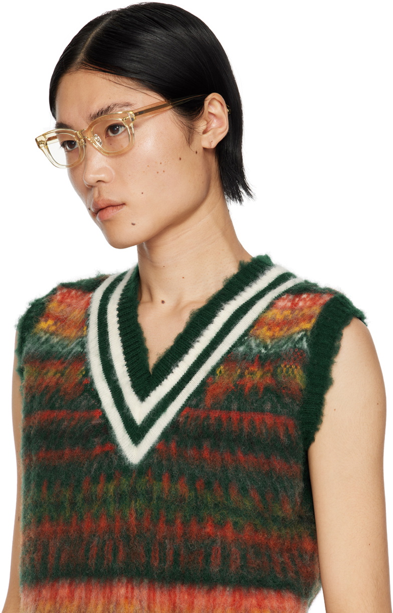 YUICHI TOYAMA. Beige LCY Glasses