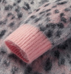 Wacko Maria - Leopard-Jacquard Mohair-Blend Sweater - Pink