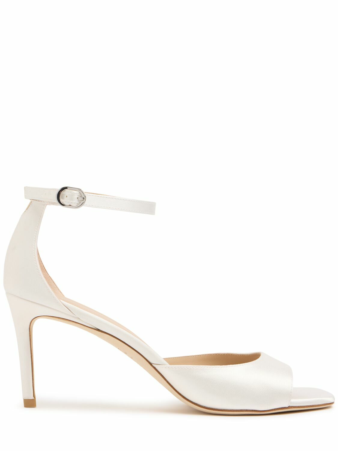 STUART WEITZMAN 75mm Nudistia Satin Sandals