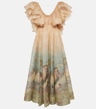 Zimmermann Lyrical linen and silk gown