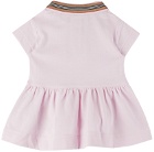 Burberry Baby Pink Icon Stripe Dress & Bloomers Set