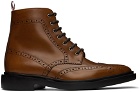 Thom Browne Brown Classic Wingtip Brogue Boots