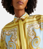 Versace Barocco silk twill midi dress