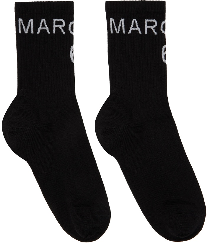 Photo: MM6 Maison Margiela Black Logo Socks